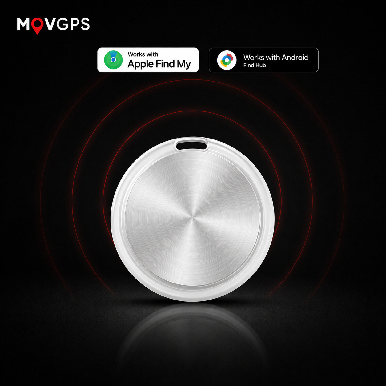 Localizador GPS MOVGPS 360° - Mascotas, Autos, Bolsos y Llaves - Anti Robo y Anti Pérdida