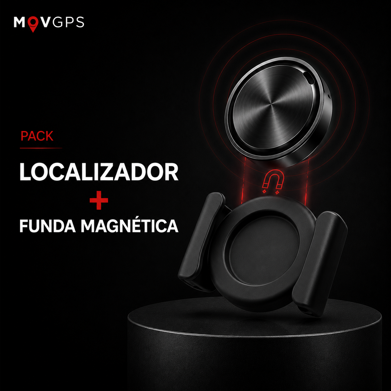 Localizador GPS MOVGPS 360° - Mascotas, Autos, Bolsos y Llaves - Anti Robo y Anti Pérdida