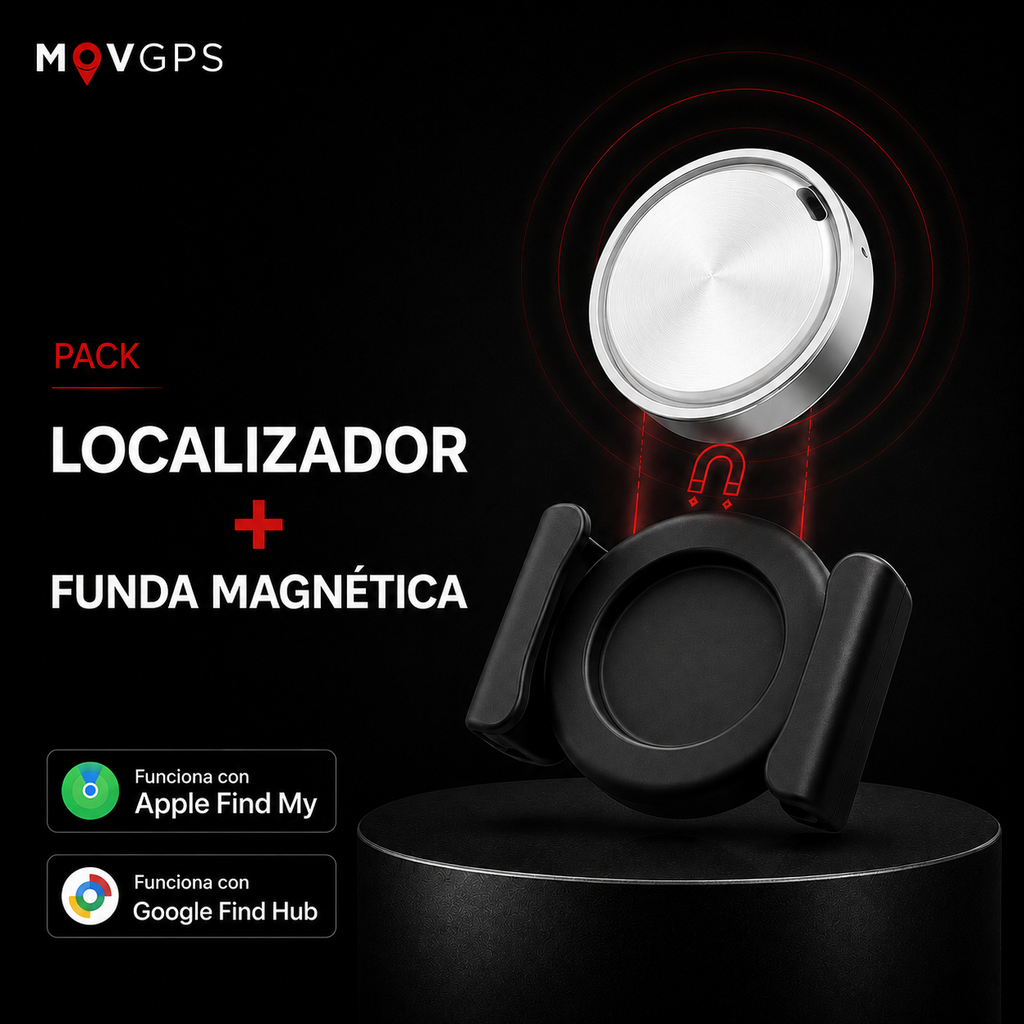 Localizador GPS MOVGPS 360° - Mascotas, Autos, Bolsos y Llaves - Anti Robo y Anti Pérdida